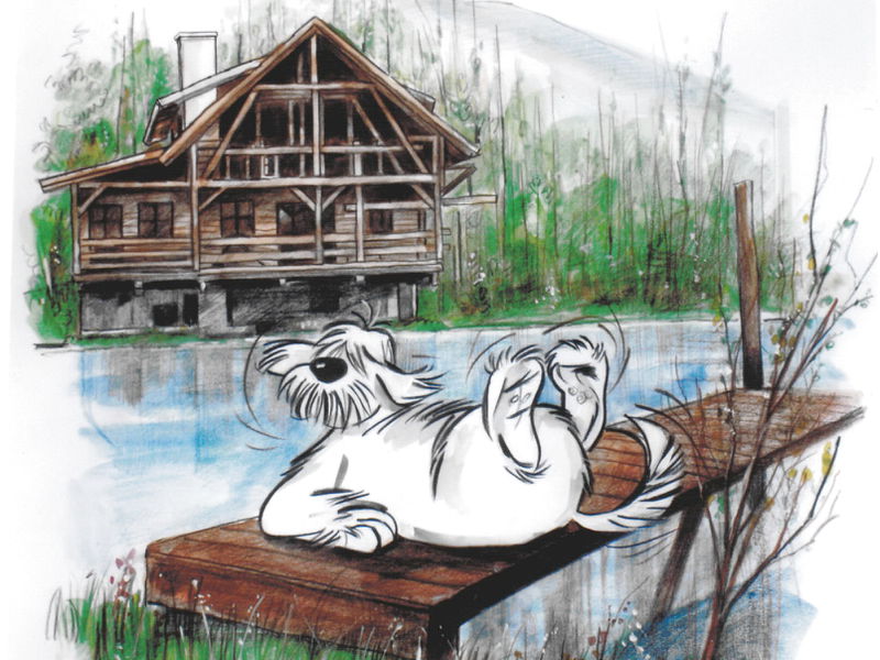 Datei:Hund am Teich.jpg